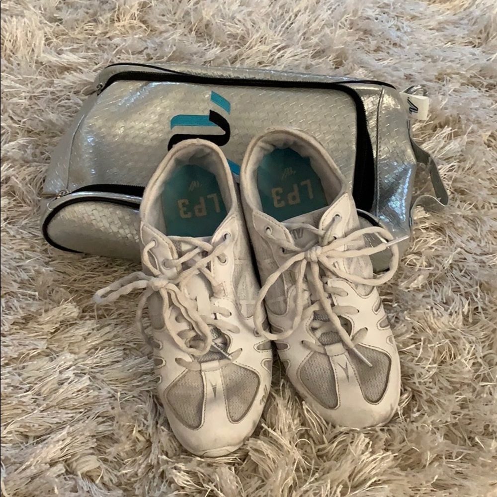 Varsity white cheer shoes